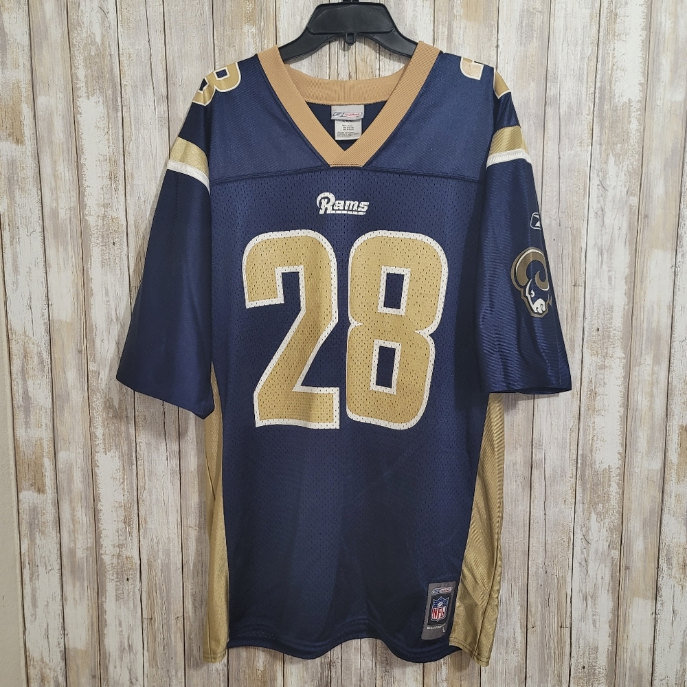 NFL Los Angeles Rams Faulk #28 Reebok Jersey Size L